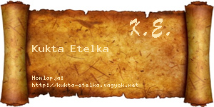 Kukta Etelka névjegykártya